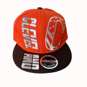 Cleveland Browns Snapback Hat Embroidered Logo Cap Big C Orange Brown New Tags